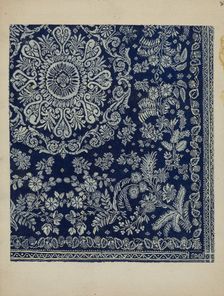 Woven Coverlet, 1935/1942. Creator: Dorothy Lacey