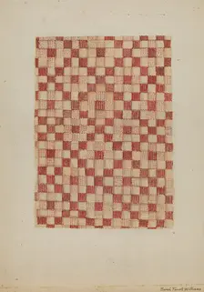 Woven Coverlet, 1935/1942. Creator: Sarah F. Williams