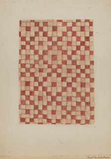 Woven Coverlet, 1935/1942. Creator: Sarah F. Williams
