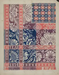 Woven Coverlet, 1937. Creator: Howard H. Sherman