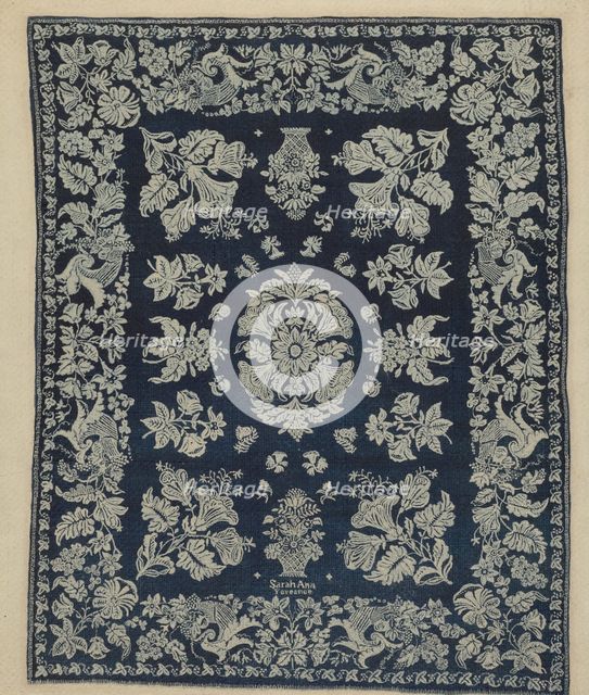 Woven Coverlet, c. 1936. Creator: Dorothy Lacey.