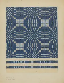 Woven Coverlet, c. 1936. Creator: Elizabeth Valentine
