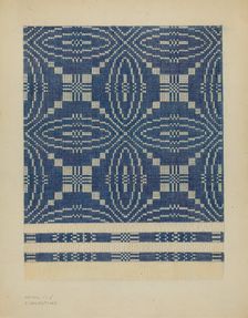 Woven Coverlet, c. 1936. Creator: Elizabeth Valentine
