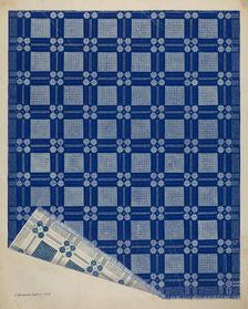 Woven Coverlet, c. 1936. Creator: J. Howard Iams