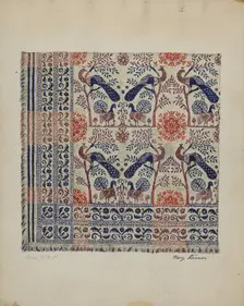 Woven Coverlet, c. 1936. Creator: Mary Berner