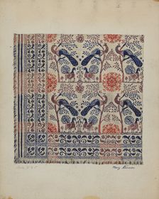 Woven Coverlet, c. 1936. Creator: Mary Berner