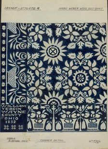 Woven Coverlet, c. 1936. Creator: William McAuley