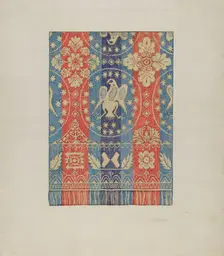 Woven Coverlet, c. 1937. Creator: Helen Bronson