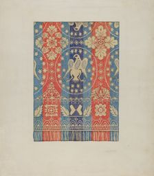 Woven Coverlet, c. 1937. Creator: Helen Bronson