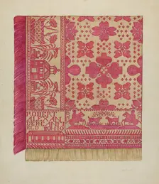 Woven Coverlet, c. 1937. Creator: Helen Bronson