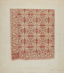 Woven Coverlet, c. 1937. Creator: James M. Lawson