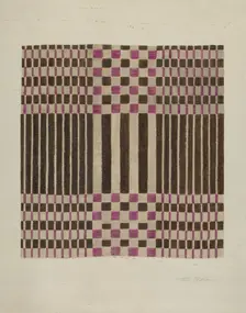 Woven Coverlet, c. 1937. Creator: Theodore Pfitzer