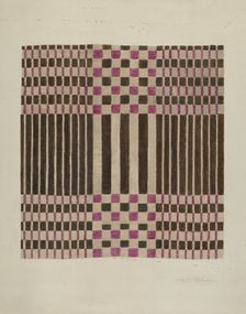 Woven Coverlet, c. 1937. Creator: Theodore Pfitzer