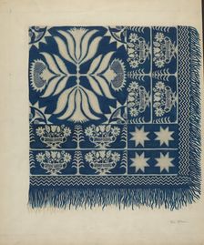 Woven Coverlet, c. 1937. Creator: Theodore Pfitzer