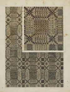 Woven Coverlet, c. 1938. Creator: Manuel G. Runyan