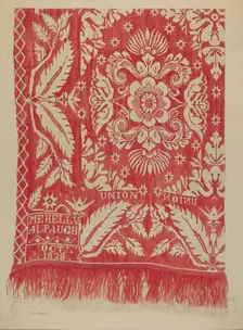 Woven Coverlet, c. 1939. Creator: Edith Magnette