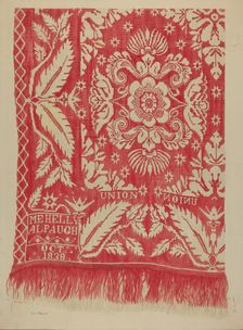 Woven Coverlet, c. 1939. Creator: Edith Magnette