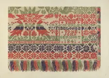 Woven Coverlet, c. 1940. Creator: Carmel Wilson
