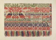 Woven Coverlet, c. 1940. Creator: Carmel Wilson