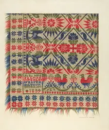 Woven Coverlet, c. 1940. Creator: Charlotte Angus