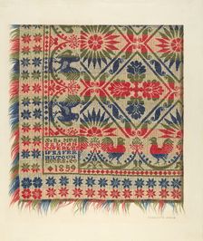 Woven Coverlet, c. 1940. Creator: Charlotte Angus