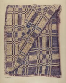 Woven Coverlet, c. 1941. Creator: Edith Magnette