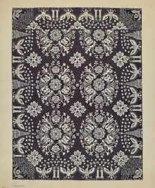 Woven Bedspread, c. 1936. Creator: Elizabeth Valentine