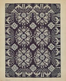 Woven Bedspread, c. 1936. Creator: Elizabeth Valentine