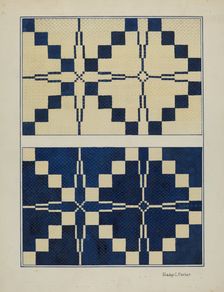 Woven Bedspread, c. 1936. Creator: Gladys C. Parker