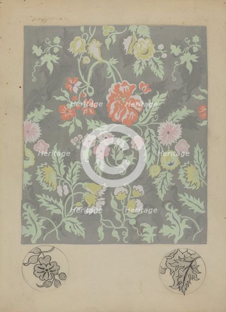 Woven Brocade (Chair Covers), 1935/1942. Creator: Dorothy Kiernan.