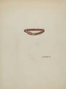 Woven Hair Bracelet, 1936. Creator: Irene M. Burge