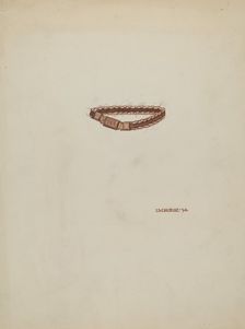 Woven Hair Bracelet, 1936. Creator: Irene M. Burge
