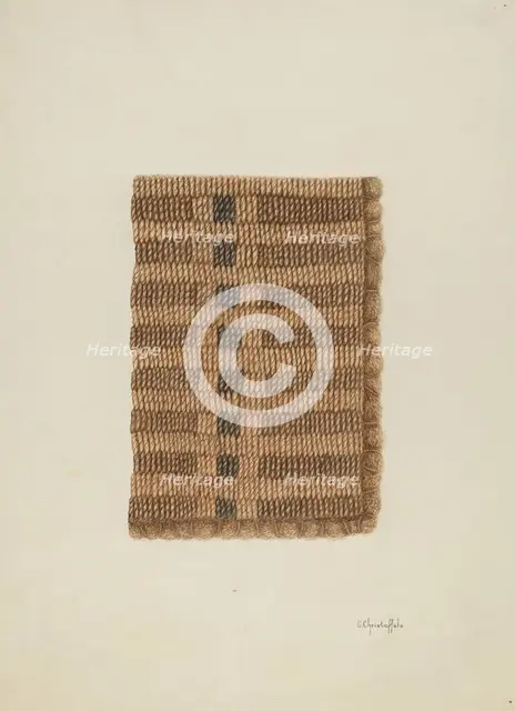 Woven Mat, c. 1940. Creator: Cornelius Christoffels.