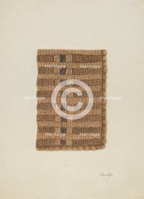 Woven Mat, c. 1940. Creator: Cornelius Christoffels.