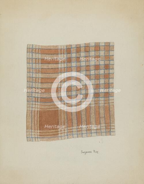 Woven Napkin, c. 1937. Creator: Suzanne Roy.
