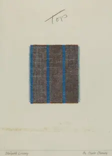 Woven Striped Linsey Wooley, 1935/1942. Creator: Clyde L. Cheney