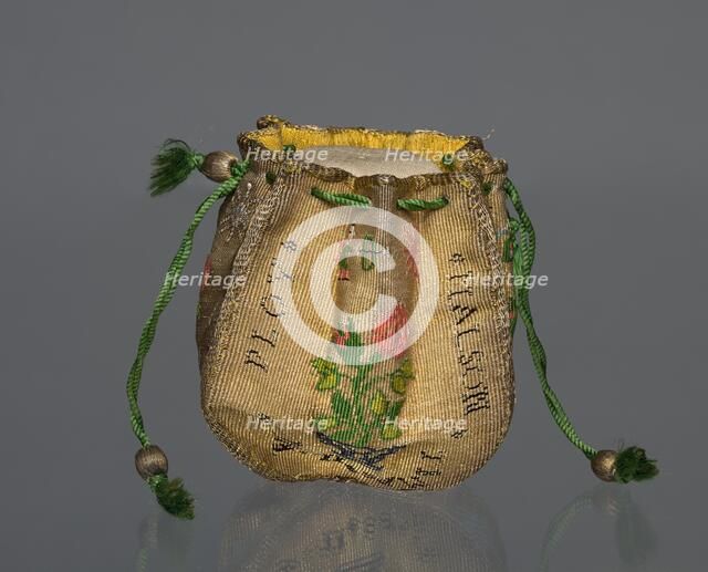 Woven Purse, 1700s. Creator: Unknown.