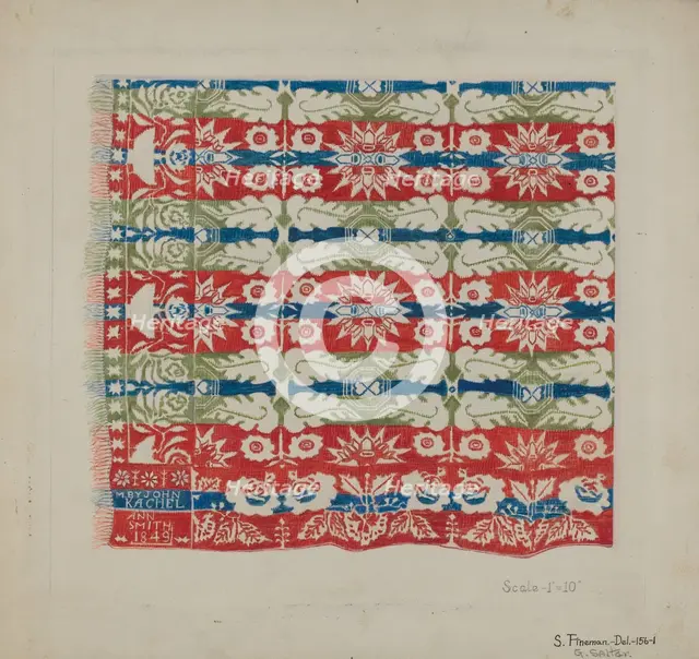 Woven Quilt, c. 1937. Creator: Samuel Fineman.