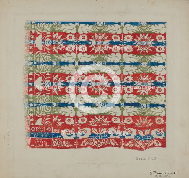 Woven Quilt, c. 1937. Creator: Samuel Fineman.