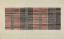 Woven Rag Carpet, c. 1937. Creator: Frank J Mace