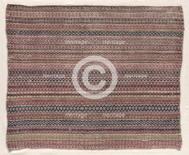 Woven Wool Textile, early 19th century. Creator: Unknown.