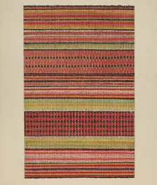 Woven Wool Carpet, c. 1937. Creator: William Bos