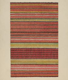Woven Wool Carpet, c. 1937. Creator: William Bos
