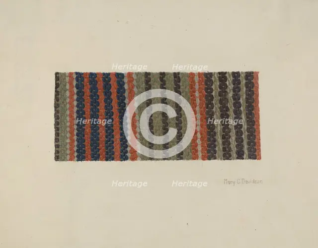 Woven Textile, 1935/1942. Creator: Mary C. Davidson.