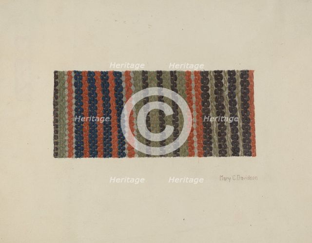 Woven Textile, 1935/1942. Creator: Mary C. Davidson.