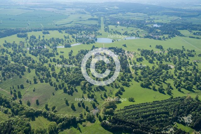 Woburn Abbey and its surrounding landscape park, Woburn, Bedfordshire, 2018. Creator: Historic England.