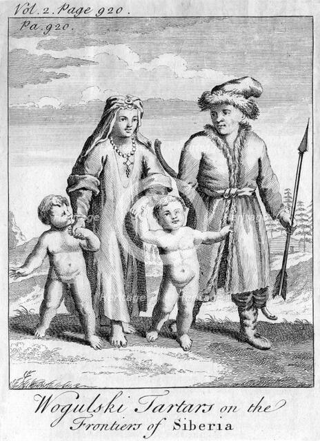 'Wogulski Tartars on the Frontiers of Siberia', c1740. Artist: Unknown