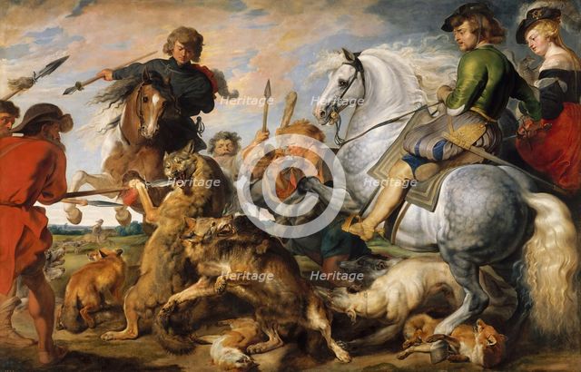 Wolf and Fox Hunt, ca. 1616. Creator: Peter Paul Rubens.