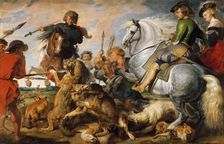 Wolf and Fox Hunt, ca. 1616. Creator: Peter Paul Rubens
