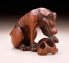 Wolf and Skull, 19th century. Creator: Unknown